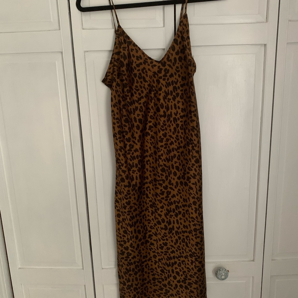 Leopard Print Slip Dress